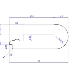 Click Oak Stair Nosing 60mm By 25mm By 1000mm Profile D -Wooden Flooring Elegant Shop 1