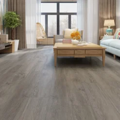 Supremo Luxury Click Vinyl Rigid Core Flooring Orion Grey With Built In Underlay 5mm By 178mm By 1220mm