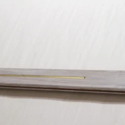 Solid Oak Square Stair Nosing With Brass Sunny White 25mm By 40mm By 1000mm