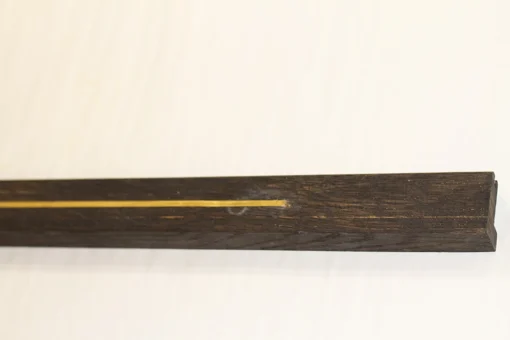 Solid Oak Square Stair Nosing With Brass Jet Black 25mm By 40mm By 1000mm -Wooden Flooring Elegant Shop ac377