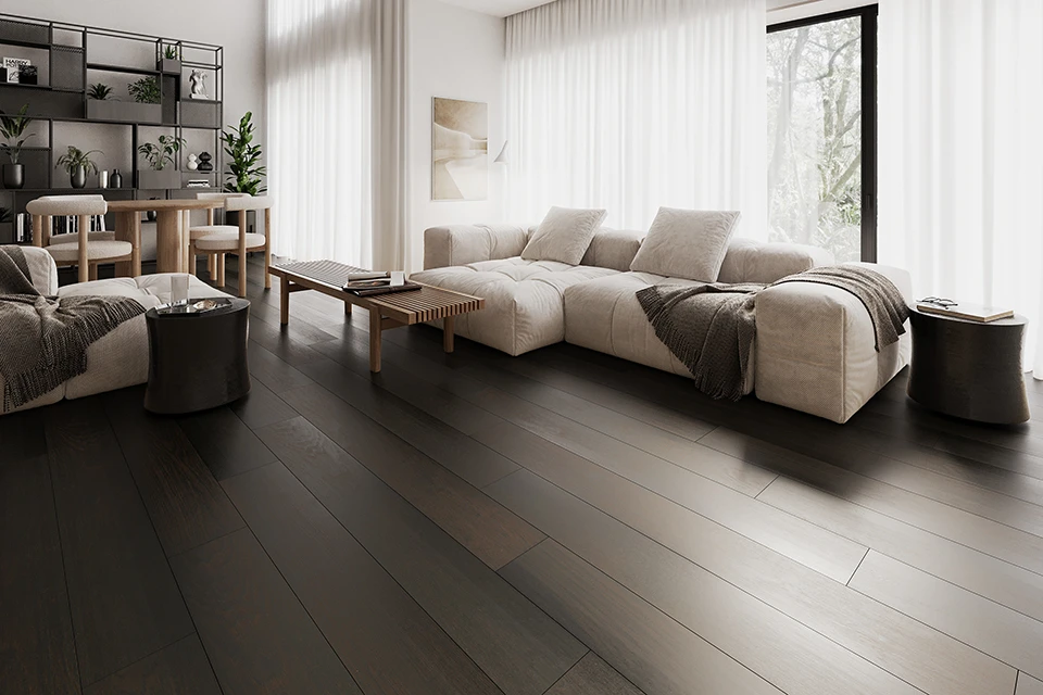 Natural Engineered Flooring Oak Black Tea Brushed UV Oiled 14/3mm By 190mm By 400-1500mm 3 Natural Engineered Flooring Oak Black Tea Brushed UV Oiled 14/3mm By 190mm By 400-1500mm