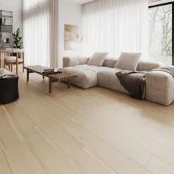 Prime Engineered Flooring Oak Double White Brushed UV Matt Lacquered 14/3mm By 178mm By 1100-2000mm