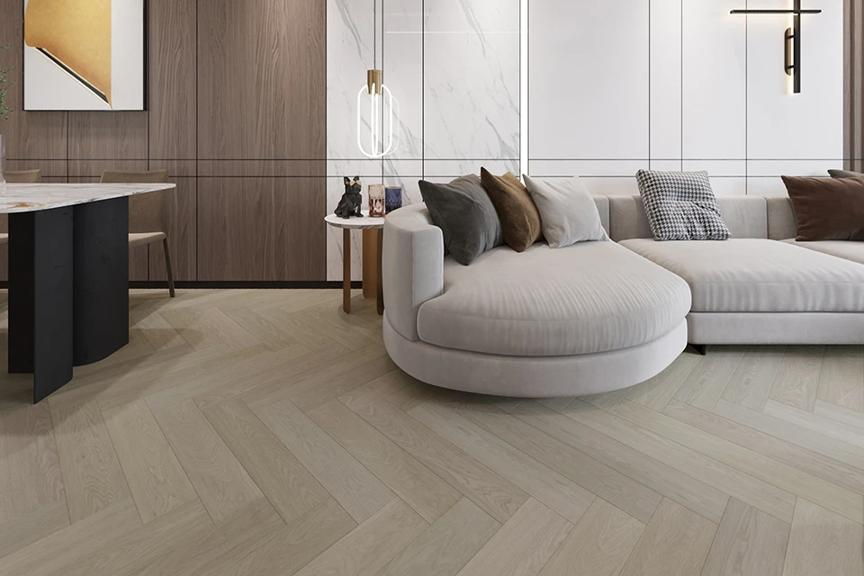 Prime Engineered Flooring Oak Herringbone Ribolla Brushed Uv Matt Lacquered 14/3mm By 90mm By 450mm 4 Prime Engineered Flooring Oak Herringbone Ribolla Brushed Uv Matt Lacquered 14/3mm By 90mm By 450mm - Image 2