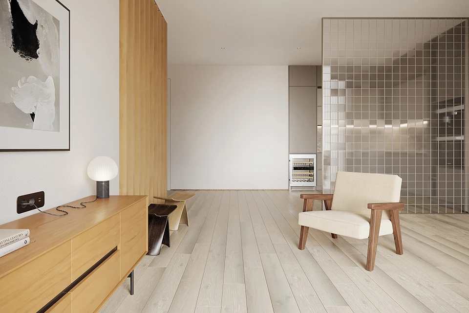 Natural Engineered Flooring Oak Double White Brushed UV Lacquered 14/3mm By 190mm By 1900mm 3 Natural Engineered Flooring Oak Double White Brushed UV Lacquered 14/3mm By 190mm By 1900mm