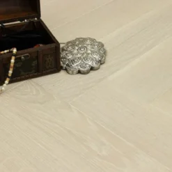 Prime Engineered Flooring Oak Herringbone Polar White Brushed UV Semi Matt Lacquered 14/3mm By 128mm By 600mm