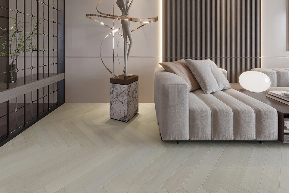 Prime Engineered Flooring Oak Herringbone Vienna Brushed Wax Oiled 14/3mm By 90mm By 600mm 6 Prime Engineered Flooring Oak Herringbone Vienna Brushed Wax Oiled 14/3mm By 90mm By 600mm - Image 4