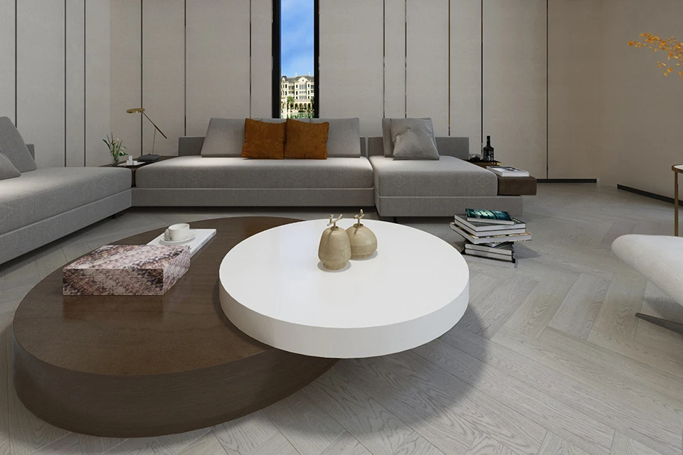 Prime Engineered Flooring Oak Herringbone Silver Stone Brushed Uv Matt Lacquered 14/3mm By 120mm By 600mm 5 Prime Engineered Flooring Oak Herringbone Silver Stone Brushed Uv Matt Lacquered 14/3mm By 120mm By 600mm - Image 3