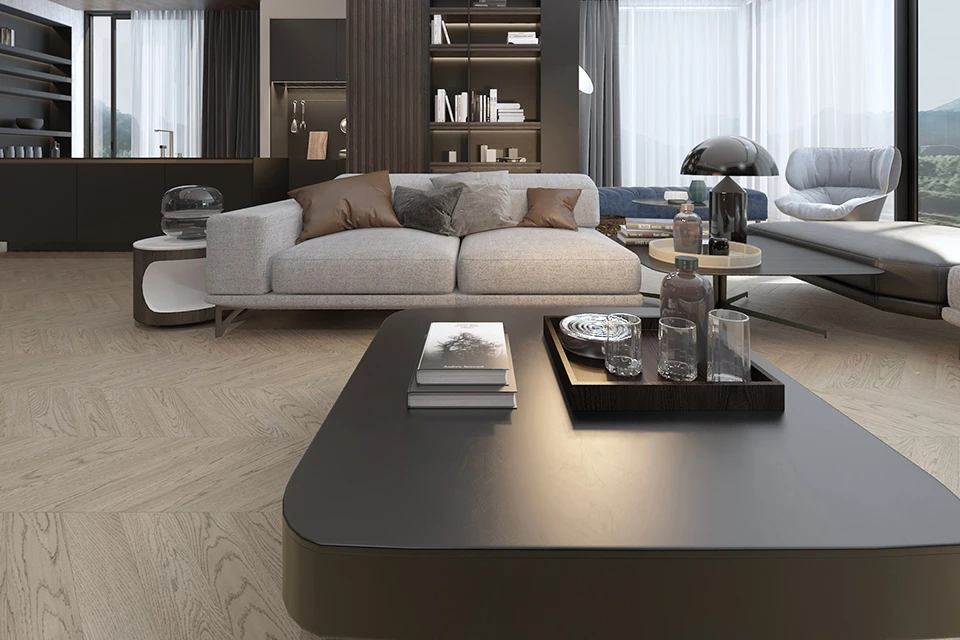 Prime Engineered Flooring Oak Chevron Silver Stone Brushed Uv Lacquered 14/3mm By 90mm By 510mm 3 Prime Engineered Flooring Oak Chevron Silver Stone Brushed Uv Lacquered 14/3mm By 90mm By 510mm