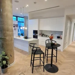 Natural Engineered Flooring Oak Herringbone White Cream UV Oiled 14/3mm By 100mm By 600mm