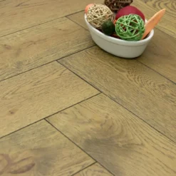 Natural Engineered Flooring Oak Herringbone Cognac Brushed UV Oiled 15/4mm By 125mm By 600mm -Wooden Flooring Elegant Shop img 0536