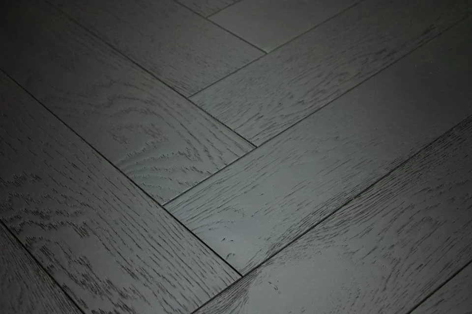 Natural Engineered Flooring Oak Herringbone Jet Black Brushed UV Oiled 15/4mm By 125mm By 600mm 6 Natural Engineered Flooring Oak Herringbone Jet Black Brushed UV Oiled 15/4mm By 125mm By 600mm - Image 4