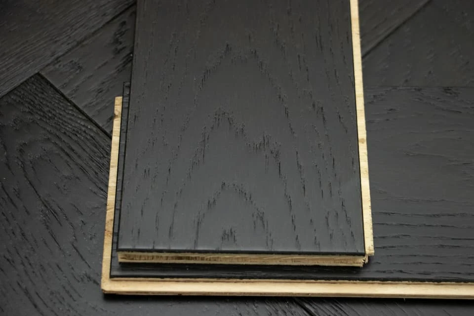 Natural Engineered Flooring Oak Herringbone Jet Black Brushed UV Lacquered 15/4mm By 90mm By 600mm 3 Natural Engineered Flooring Oak Herringbone Jet Black Brushed UV Lacquered 15/4mm By 90mm By 600mm