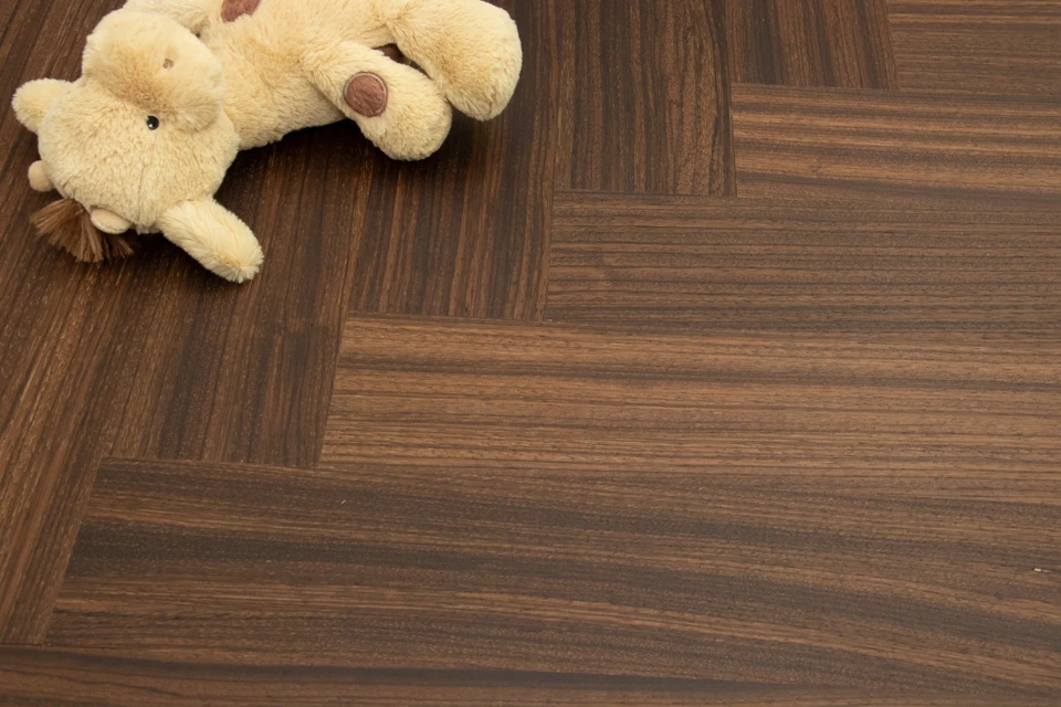 Prime Engineered Flooring African Walnut Herringbone Brushed Matt UV Lacquered 14/3mm By 97mm By 790mm 4 Prime Engineered Flooring African Walnut Herringbone Brushed Matt UV Lacquered 14/3mm By 97mm By 790mm - Image 2