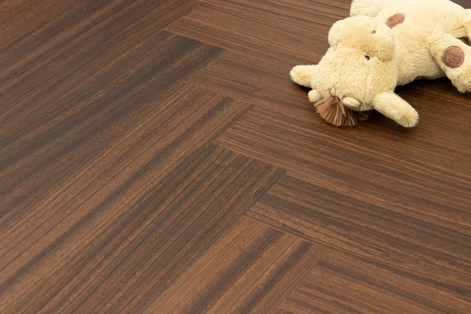 Prime Engineered Flooring African Walnut Herringbone Brushed Matt UV Lacquered 14/3mm By 97mm By 790mm 3 Prime Engineered Flooring African Walnut Herringbone Brushed Matt UV Lacquered 14/3mm By 97mm By 790mm