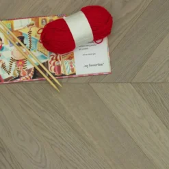 Natural Engineered Flooring Oak Chevron Roma Brushed UV Oiled 15/4mm By 90mm By 600mm