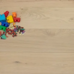 Natural Engineered Flooring Oak Bespoke White Sand Brushed UV Oiled 16/4mm By 220mm By 1500-2400mm