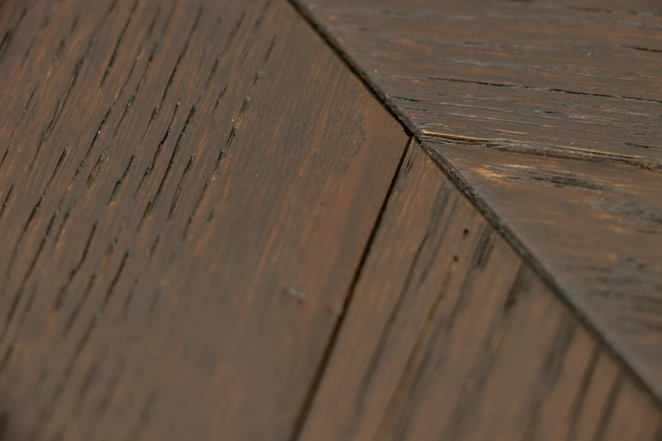 Natural Engineered Flooring Oak Chevron Black Tea Light Brushed UV Oiled 15/4mm By 90mm By 600mm 5 Natural Engineered Flooring Oak Chevron Black Tea Light Brushed UV Oiled 15/4mm By 90mm By 600mm - Image 3