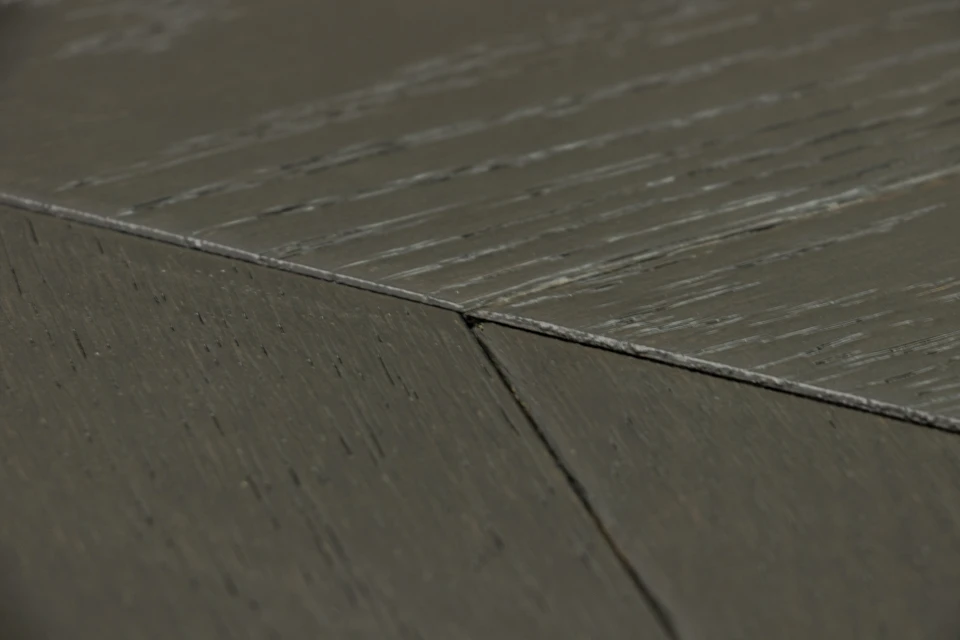 Natural Engineered Flooring Oak Chevron Jet Black Light Brushed UV Lacquered 15/4mm By 90mm By 600mm 6 Natural Engineered Flooring Oak Chevron Jet Black Light Brushed UV Lacquered 15/4mm By 90mm By 600mm - Image 4