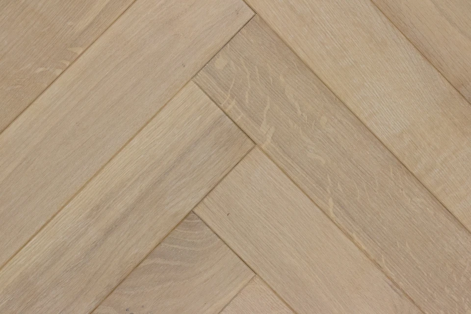 Natural Engineered Flooring Oak Herringbone White UV Oiled 14/3mm By 90mm By 450mm 5 Natural Engineered Flooring Oak Herringbone White UV Oiled 14/3mm By 90mm By 450mm - Image 3