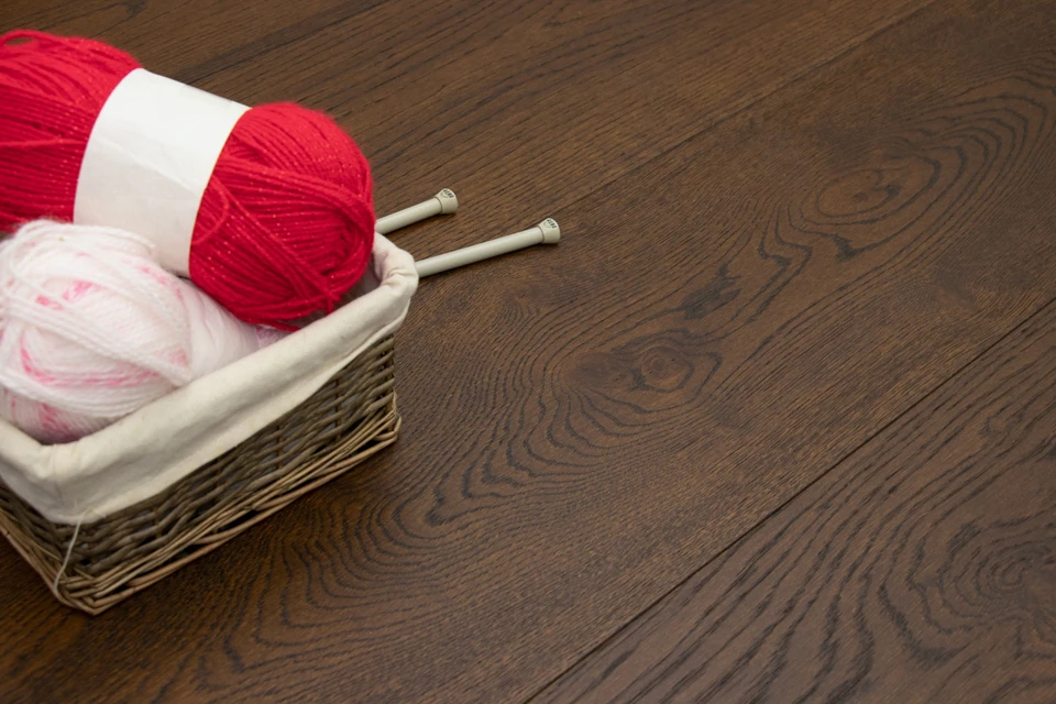 Natural Engineered Flooring Oak Coffee Brushed UV Lacquered 15/4mm By 240mm By 2200mm 4 Natural Engineered Flooring Oak Coffee Brushed UV Lacquered 15/4mm By 240mm By 2200mm - Image 2