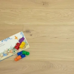 Natural Engineered Flooring Oak Non Visible Brushed UV Lacquered 14/3mm By 190mm By 1900mm