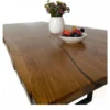 European Oak Dining Room Table Top LiVe Edge UV Lacquered (with Resin) 35mm By 1020mm By 1520mm -Wooden Flooring Elegant Shop oak table with resin 3 1