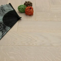 Prime Engineered Flooring Oak Herringbone White Brushed UV Oiled Eco 14/3mm By 98mm By 790mm