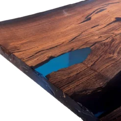 Bog Oak Dining Room Table Top Live Edge Hardwax Oiled (with Resin) 35mm By 890mm By 2530mm -Wooden Flooring Elegant Shop sig 4981 283