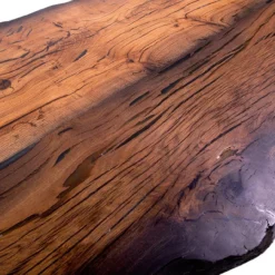 Bog Oak Dining Room Table Top Live Edge Hardwax Oiled (with Resin) 35mm By 890mm By 2530mm -Wooden Flooring Elegant Shop sig 4999 284 308