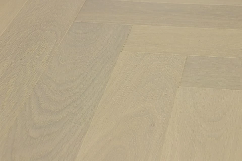 Prime Engineered Flooring Oak Herringbone Snow White Brushed Wax Oiled 14/3mm By 120mm By 600mm 5 Prime Engineered Flooring Oak Herringbone Snow White Brushed Wax Oiled 14/3mm By 120mm By 600mm - Image 3