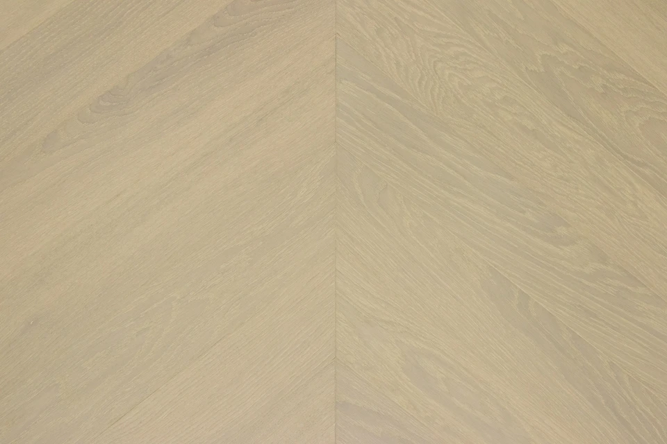 Prime Engineered Flooring Oak Chevron Snow White Brushed Wax Oiled 14/3mm By 90mm By 510mm 4 Prime Engineered Flooring Oak Chevron Snow White Brushed Wax Oiled 14/3mm By 90mm By 510mm - Image 2
