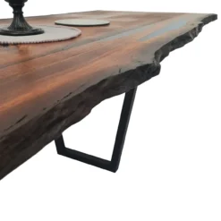 Bog Oak Dining Room Table Top Live Edge Hardwax Oiled (with Resin) 35mm By 930mm By 2600mm