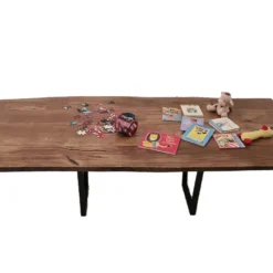 European Oak Dining Room Table Top LiVe Edge UV Lacquered (with Resin) 35mm By 1070mm By 2650mm