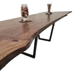 European Oak Dining Room Table Top LiVe Edge UV Lacquered (with Resin) 35mm By 940mm By 3000mm 9 European Oak Dining Room Table Top LiVe Edge UV Lacquered (with Resin) 35mm By 940mm By 3000mm -Wooden Flooring Elegant Shop tb019