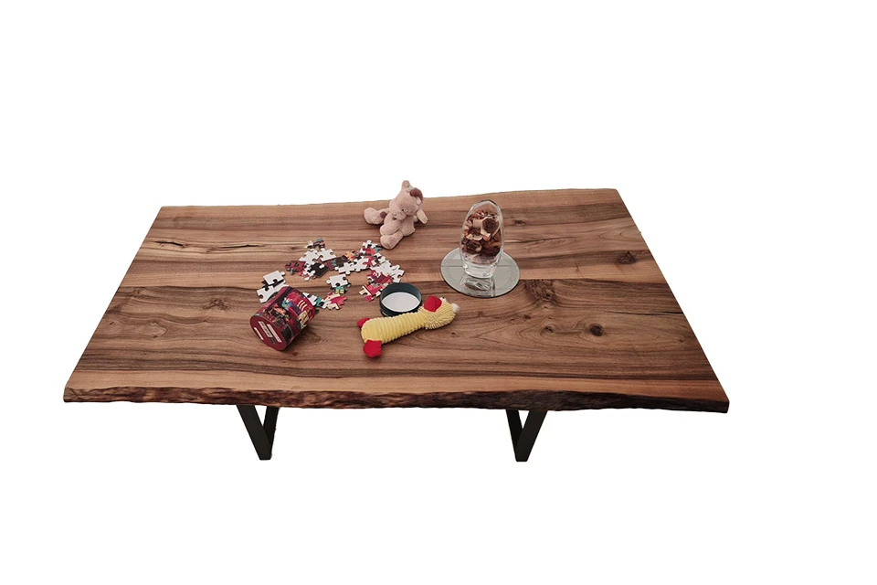 European Walnut Dining Room Table Top LiVe Edge UV Lacquered (with Resin) 38mm By 940mm By 1690mm 4 European Walnut Dining Room Table Top LiVe Edge UV Lacquered (with Resin) 38mm By 940mm By 1690mm - Image 2