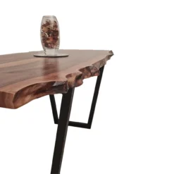 European Walnut Dining Room Table Top LiVe Edge UV Lacquered (with Resin) 40mm By 780mm By 1710mm -Wooden Flooring Elegant Shop tb027