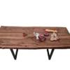 European Walnut Dining Room Table Top LiVe Edge UV Lacquered (with Resin) 38mm By 850mm By 1780mm