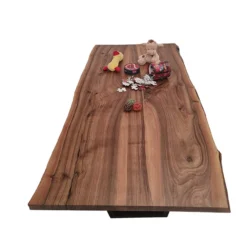 European Walnut Dining Room Table Top LiVe Edge UV Lacquered (with Resin) 38mm By 850mm By 1780mm -Wooden Flooring Elegant Shop tb033 3