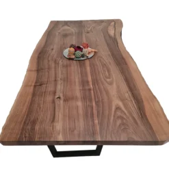 European Walnut Dining Room Table Top LiVe Edge UV Lacquered (with Resin) 35mm By 840mm By 1750mm -Wooden Flooring Elegant Shop tb034 3
