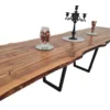 European Walnut Dining Room Table Top LiVe Edge UV Lacquered (with Resin) 38mm By 880mm By 4080mm -Wooden Flooring Elegant Shop tb036 4