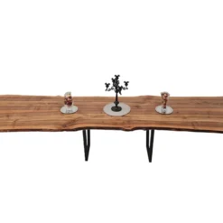 European Walnut Dining Room Table Top LiVe Edge UV Lacquered (with Resin) 38mm By 880mm By 4080mm -Wooden Flooring Elegant Shop tb036 6