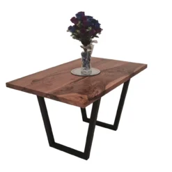 European Walnut Dining Room Table Top Straight Unfinished Edge 40mm By 700mm By 1060mm