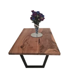 European Walnut Dining Room Table Top Straight Unfinished Edge 40mm By 700mm By 1060mm 7 European Walnut Dining Room Table Top Straight Unfinished Edge 40mm By 700mm By 1060mm -Wooden Flooring Elegant Shop tb041 2