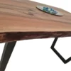 European Walnut Dining Room Table Top LiVe Edge UV Lacquered (with Resin) 35mm By 820mm By 920mm -Wooden Flooring Elegant Shop tb043 2