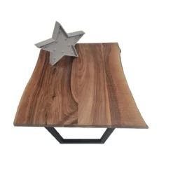 European Walnut Dining Room Table Top LiVe Edge UV Lacquered (with Resin) 38mm By 660mm By 950mm -Wooden Flooring Elegant Shop tb044 3