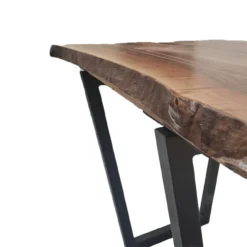 European Walnut Dining Room Table Top LiVe Edge UV Lacquered (with Resin) 38mm By 660mm By 950mm