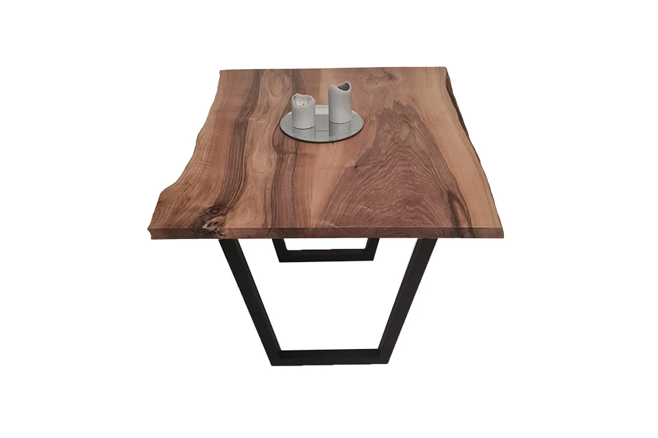 European Walnut Dining Room Table Top LiVe Edge UV Lacquered (with Resin) 40mm By 790mm By 970mm 3 European Walnut Dining Room Table Top LiVe Edge UV Lacquered (with Resin) 40mm By 790mm By 970mm - Image 2