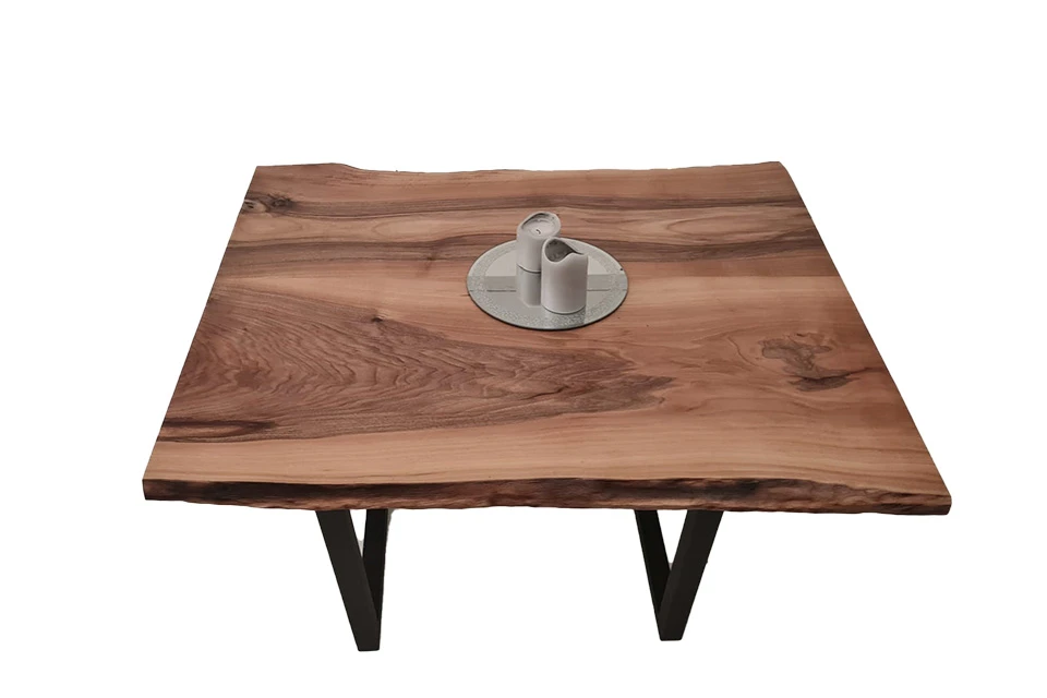 European Walnut Dining Room Table Top LiVe Edge UV Lacquered (with Resin) 40mm By 790mm By 970mm 2 European Walnut Dining Room Table Top LiVe Edge UV Lacquered (with Resin) 40mm By 790mm By 970mm