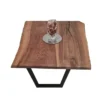 European Walnut Dining Room Table Top LiVe Edge UV Lacquered (with Resin) 38mm By 830mm By 970mm