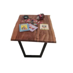 European Walnut Dining Room Table Top LiVe Edge UV Lacquered (with Resin) 37mm By 770mm By 980mm -Wooden Flooring Elegant Shop tb047 3